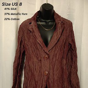 Lafayette 148 New York Cotton Silk Blazer